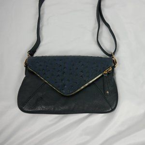 {STREET LEVEL} Faux Leather Ostrich Texture Envelope Crossbody Bag Boho